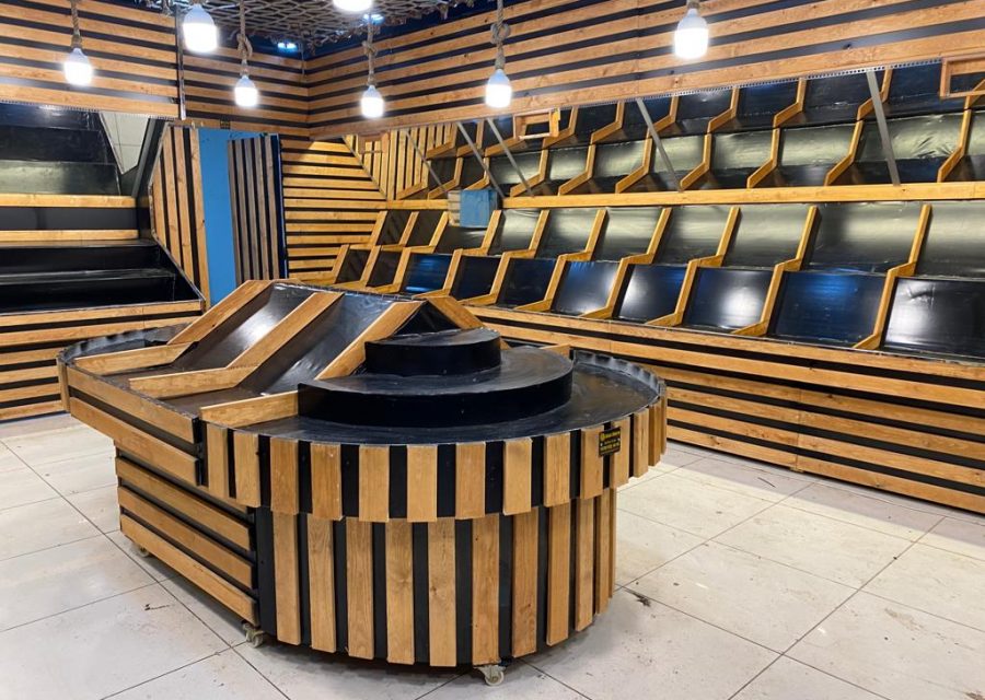 Çift Katlı Manav Reyonu Yuvarlak Orta Gondol2